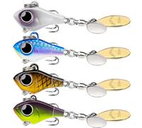 TRUSCEND Señuelo de Pesca con Vibratoria y Cubierta de Búsqueda ancha, Fácil de Atrapar con Acción de Vibración, Natación y Jigging, Anzuelo Afilado BKK Super Slide, Cucharilla de Pesca de Lance Largo