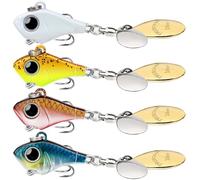TRUSCEND Vibespinner - Señuelos con anzuelos BKK - Captura fácil: 4 acciones (vibración/natación/flash/plantilla) para más picadas, cebo de búsqueda de lance más largo - Jigs para lubina, crappie