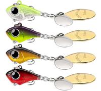 TRUSCEND Wide Search Cover Vibe Tail Spinner, Señuelos de Pesca Fáciles de Atrapar con Vibración, Natación, acción de Jigging, Anzuelo Afilado BKK Super Slide, Spinner de Pesca de Lance Largo