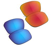 TRUSHELL Lentes de repuesto polarizadas para Oakley Split Shot OO9416 Gafas de sol -Fire Red+Ocean Blue