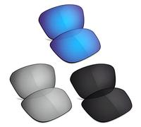 TRUSHELL Lentes de repuesto polarizadas para Oakley Split Shot OO9416 Gafas de sol -Ocean Blue+Black+Silver