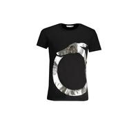 TRUSSARDI Camiseta de Manga Corta y Cuello Redondo para Hombre con Logotipo Estampado de algodón Puro artículo TRU2MTS01, 05 Black - Silver, XXL