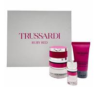 Trussardi Ruby Red - Caja de regalo para mujer Eau de Parfum Spray 30 ml Perfume Travel Size Eau de Parfum 7 ml y crema corporal 30 ml