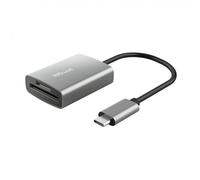 Trust Dalyx Lector de Tarjetas USB Rápido, USB 3.2 Gen 1 rápido con Conector USB-C, (Micro) SD, SDHC y SDXC de hasta 2 TB, 104MB/s, Ordenador Portátil/Macbook/PC/Chromebook