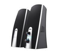 Trust - 24660 conjunto de altavoces 5 W PC/ordenador portátil Negro, Metálico 2.0 canales