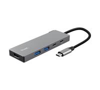 Trust Dalyx 5-in-1 hub Combinado USB Gris