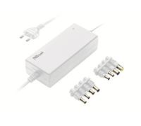 Trust 70W Notebook Power Adapter - Fuente de alimentación (15 V, 90 W, Color Blanco, 155 x 60 x 295 mm)