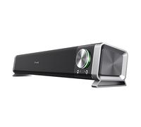 Trust Asto Barra de Sonido Estéreo para Ordenador, 12 W, Negro | Alimentación USB, 3,5 mm Jack, Sistema de Altavoces PC para Ordenador, Portátil, TV