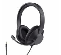 Trust Ayda MAX Auriculares con Cable 3.5mm Over Ear con Micrófono, 85% Plástico Reciclado, Cable 1,8 m, Cascos con Cable Circumaurales Oficina PC Ordenador Portátil Laptop Teams Zoom, Negro