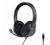 Trust Ayda MAX Auriculares con Cable USB, Micrófono Cancelación de Ruido ENC, 85% Plástico Reciclado, Cable 1,8 m, Cascos Over Ear USB-C PC Ordenador Portátil Zoom Teams, Negro