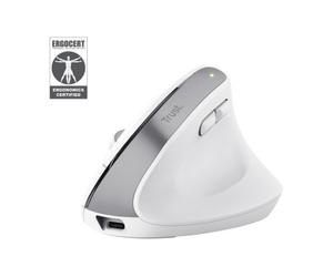 Trust Bayo+ Ergonomic Blanco - Ratón vertical inalámbrico