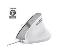 Ratón Trust Bayo II con cable 2400 DPI vertical ergonómico clics silenciosos 6 botones blanco