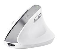 Ratón ergonómico inalámbrico Trust Bayo II / batería recargable / hasta 2400 dpi / blanco