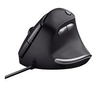 Trust Bayo Ratón Vertical con Diseño Sostenible, Reducir la Tensión en Muñecas y Brazos, 800-4200 dpi, 6 Botones, Cable USB 150 cm, Ratón Ergonómico para PC, Ordenador Portátil, Mac, Negro