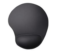 Trust Bigfoot Alfombrilla para Ratón Ergonómica con Reposamuñecas de Gel, Base Antideslizante, Mouse Pad con Superficie de Microfibra para Ordenador, PC, Portátil - Negro