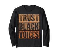 Trust Black Voices Empower Equality and Justice Manga Larga