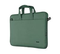 Trust Bologna Maletín para Portátiles de Hasta 16", Verde | Fino con Correa Ajustable para Hombro, Bolsa para Viajes, Negocios, Trabajo, Universidad