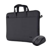 Trust Bologna Pack de Maletín para Portátil de Hasta 16" y Ratón, Negro