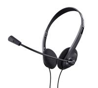 Trust Auriculares 24659 con micrófono, alámbrico diadema para llamadas y música, negro