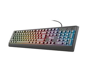 TRUST COMPUTER Ziva Gaming LED Keyboard ES PERP, Negro