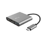Trust Dalyx USB 3.2 Gen 1 (3.1 Gen 1) Type-C Aluminio, Negro