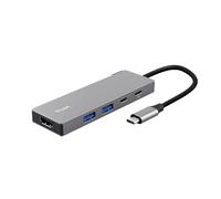 Docking usb tipo-c trust dalyx/ 2xusb/ 1xhdmi 4k/ 2xusb tipo-c/ gris