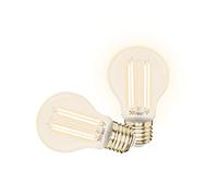 Trust Smart Home WiFi Bombilla LED Inteligente E27, Filamento, Regulable, Compatible con Alexa y Google Nest, de Luz Blanca Cálida a Fría, 1800K-2700K, Pack de 2, Ambiente Blanco Cálido