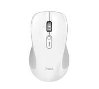 Trust Ferro Ratón Inalámbrico, Desplazamiento Rápido Horizontal, Blanco | Bluetooth + 2.4GHz, 133 g, Mouse Silencioso Multidispositivo, 65% Plástico Reciclado, PC Ordenador Portátil Mac
