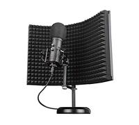 Trust Gaming 23874 GXT Micrófono Profesional con Pantalla Absorbente GXT 259 Rudox, Micrófono USB de Condensador para Cantar, Estudio, Grabación, PC, Podcast, Streaming, Voz, Youtube