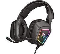 Trust Gaming Cascos GXT 450 Blizz Auriculares para Gaming RGB 7.1, Sonido Virtual Envolvente, con Micrófono, para PC - Negro