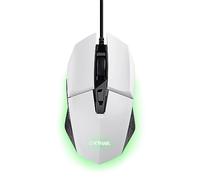 Trust Gaming GXT 109W Felox Ratón Gaming con 6 Botones Programables, Iluminación LED Multicolor, Software Incluido, 200-6400 dpi, Cable USB 150 cm, Mouse Gamer para PC/Portátil - Blanco