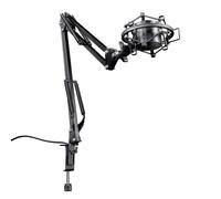 Trust Gaming GXT 253 Emita Brazo de Micrófono USB, Soporte de Micrófono, Diseño Giratorio de 360 Grados, 35 cm x 40 cm, hasta 900 Gramos de Peso para PC, Portátil - Negro