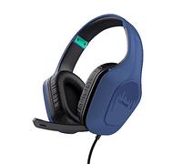 Trust Gaming GXT 415B Zirox Ligeros Cascos Gaming con Drivers de 50 mm para PC, Xbox, PS4, PS5, Switch, Mobile, Conexión 3.5 mm, Micrófono Plegable, Auriculares Over-Ear con Cable 2m - Azul
