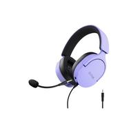 Trust Gaming GXT 489P Fayzo Cascos Gaming para PC, PS5, PS4, Xbox Series X|S, Switch, Mobile, 3.5 mm, 35% Plástico Reciclado, Auriculares Over-Ear Micrófono con Cancelación de Ruido - Morado