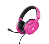 Trust Gaming GXT 498P Forta Cascos PS5 Licencia Oficial para PlayStation 5, Drivers de 50 mm, Audio 3D, Diadema Regulable, Micrófono Extraíble, Cable de 1.2 m, Auriculares Gaming, Rosado