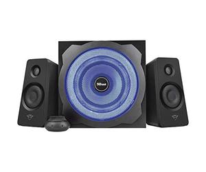 Trust Gaming GXT 628 Tytan Altavoces PC Gaming 2.1 con Subwoofer LED, 120 W, Jack 3,5 mm, Sistema de Altavoces para Ordenador, Portátil, Smartphone, Tablet - Negro