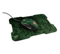 Trust Gaming GXT 781 Rixa Ratón para Gaming y Alfombrilla para ratón Camo, Color Verde