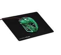 Trust Gaming GXT 783X Izza Ratón Gaming y Alfombrilla de Ratón, 800-4000 PPP, Iluminación LED, 6 Botones, Cable USB 1.8m, Mouse Pad con Base Antideslizante, Mouse para Ordenador Portátil, PC