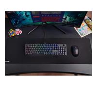 Trust Gaming GXT 866 Torix Teclado mecánico con diseño del Reino Unido, interruptores Huano lineales, iluminación RGB, Rollover N-Key Anti-Ghosting, teclado USB programable de bajo perfil para juegos,