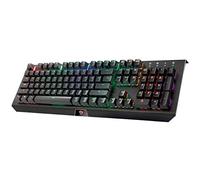 Trust Gaming GXT 890 Cada Teclado AZERTY Gamer Mecánico RGB, Interruptores Blancos Outemu, Anti Ghosting, Teclas Macros Programables - AZERTY, Negro