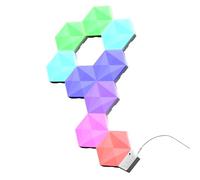 Trust Gaming GXT 902 Vybz Luces LED RGB Hexagonales 9 Piezas, Paneles Decorativos para Pared, 44 Modos Luminosos, Control App, Sincronización Música, Luz LED para Juegos Habitación Gamer