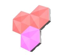 Trust Gaming GXT 903 Vybz Luces LED RGB Hexagonales Kit de Ampliación 3 Piezas, Paneles Decorativos para Pared, 44 Modos Luminosos, Control App, Sincronización Música, Luz LED Habitación Gamer