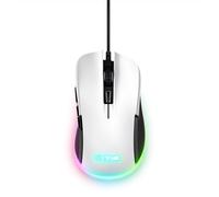 Trust Gaming GXT 922W Ybar Ratón Gaming, 68% Plástico Reciclado, Iluminación LED RGB, 6 Botones Programables, Software Avanzado, 200-7200 dpi, Mouse Gamer USB para PC/Portátil - Blanco