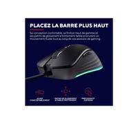 GXTrust Ybar+ Ratón Gaming, Iluminación LED RGB, 25600 dpi, Negro | 60% Plástico Reciclado, Captor 25K, 6 Botones Programables, Mouse Gamer con Cable USB para PC/Portátil
