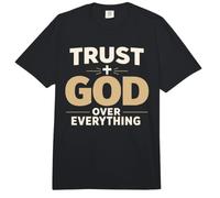 Trust God Over Everything Christian Faith Religious Comfort Colors Adult Heavyweight T-Shirt