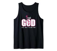 Trust God Plan His Way is Better Christian Faith Jesus Cross Camiseta sin Mangas