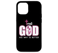 Trust God Plan His Way is Better Christian Faith Jesus Cross Carcasa para iPhone 12/12 Pro