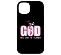 Trust God Plan His Way is Better Christian Faith Jesus Cross Carcasa para iPhone 13