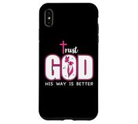 Trust God Plan His Way is Better Christian Faith Jesus Cross Carcasa para iPhone XS MAX