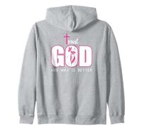 Trust God Plan His Way is Better Christian Faith Jesus Cross Sudadera con Capucha